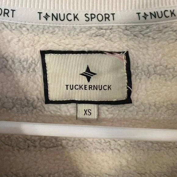 Tuckernuck Striped Natasha Logo Crew Neck Pullover Sweatshirt - Picture 4 of 6